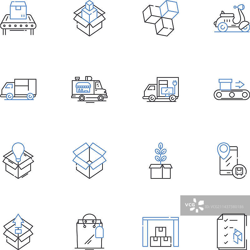 客户满意度线性图标合集图片素材