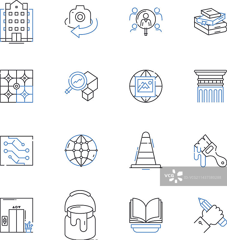 环境因素线性图标合集图片素材