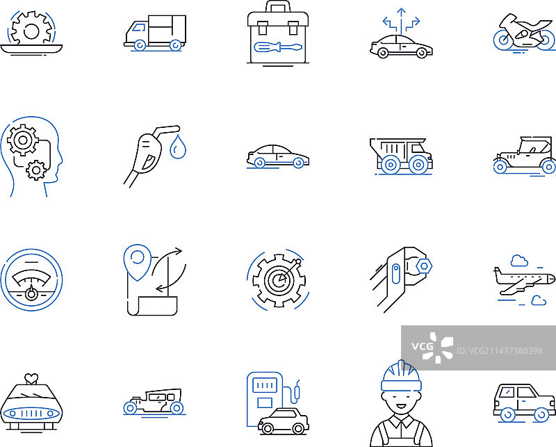 货物运输线路图标集图片素材