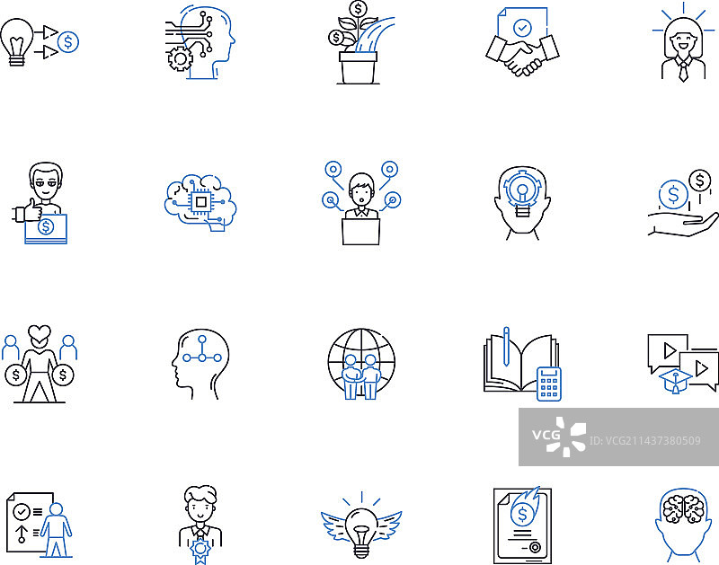 催化剂线性图标合集图片素材