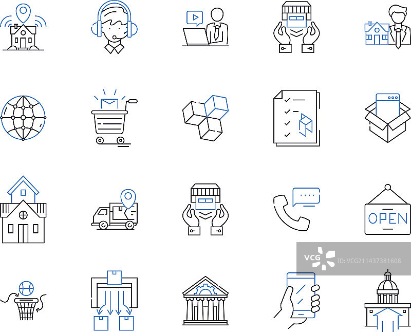 市政铁路线图标合集图片素材