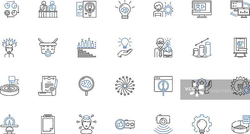 创意与创新线性图标合集图片素材