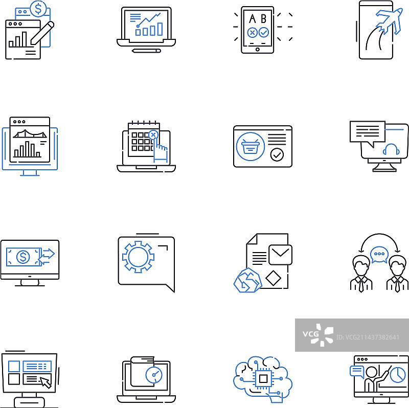创新开发线性图标合集图片素材