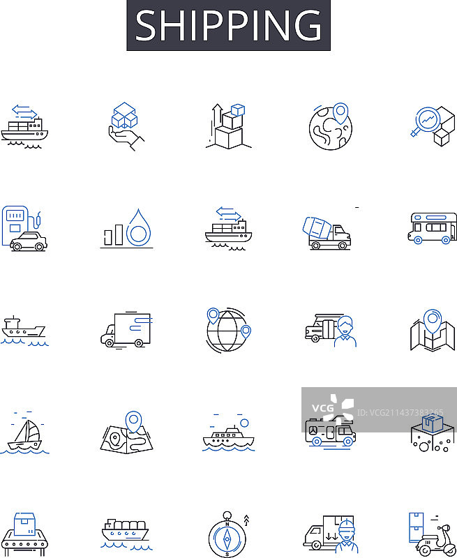 自动化运输线路图标合集图片素材