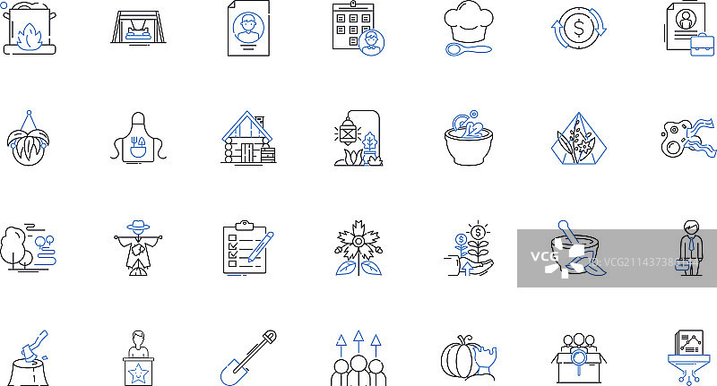 化工业线性图标合集图片素材