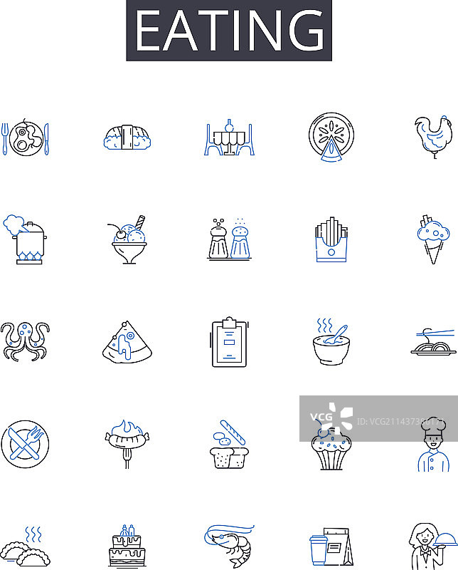 餐饮线性图标图片素材