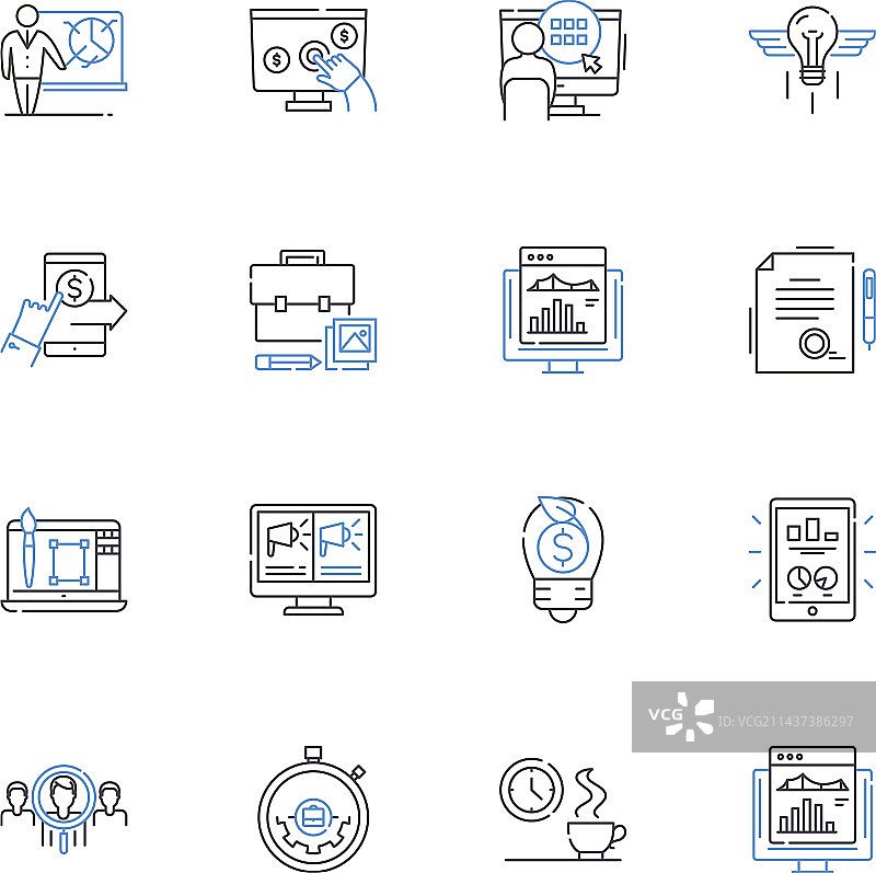 意念方向线图标集合图片素材