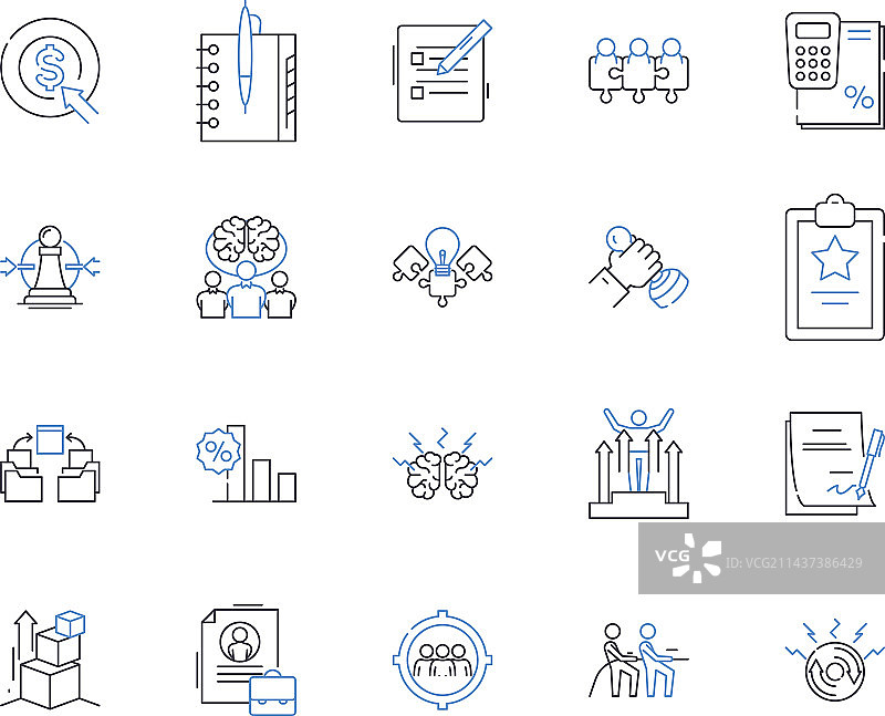 增长线条图标系列图片素材