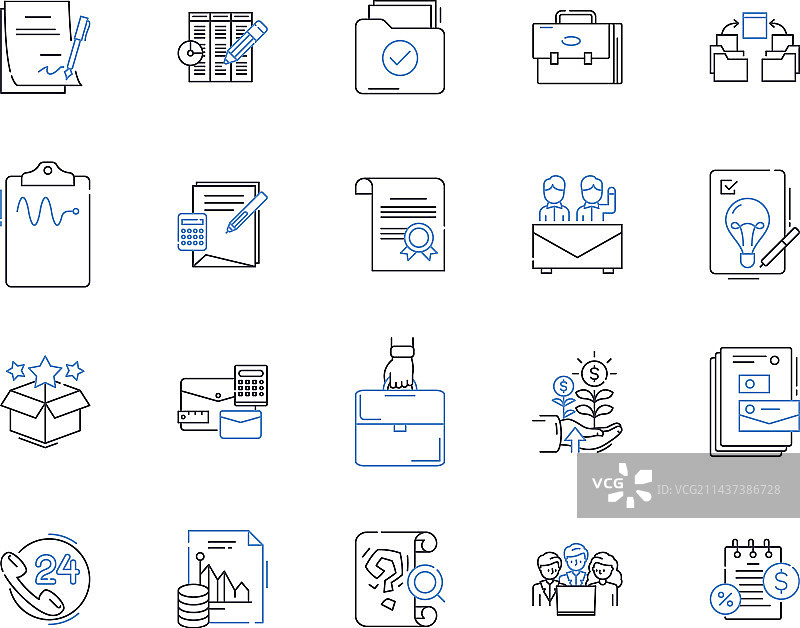 渐进式创新线性图标合集图片素材