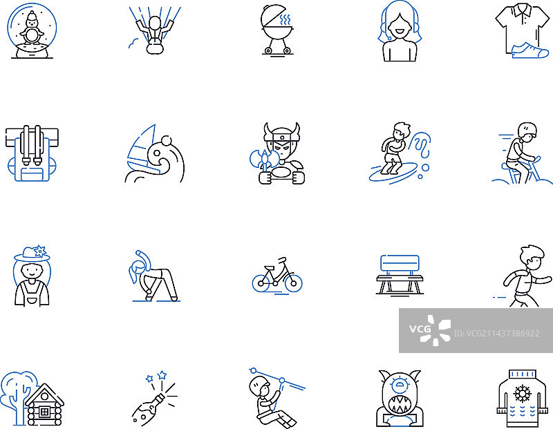 旋律线条图标合集图片素材