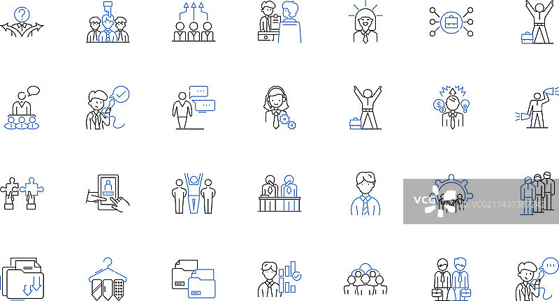 目标设定线性图标合集：雄心图片素材