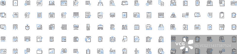 持续时间线图标集合图片素材