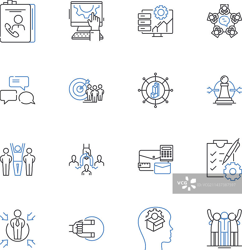 共享项目线性图标合集图片素材