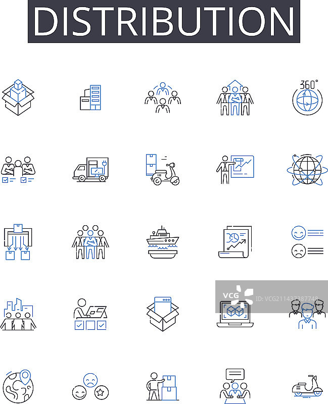 分配线路图标合集图片素材