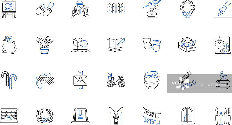 组织结构线性图标合集图片素材