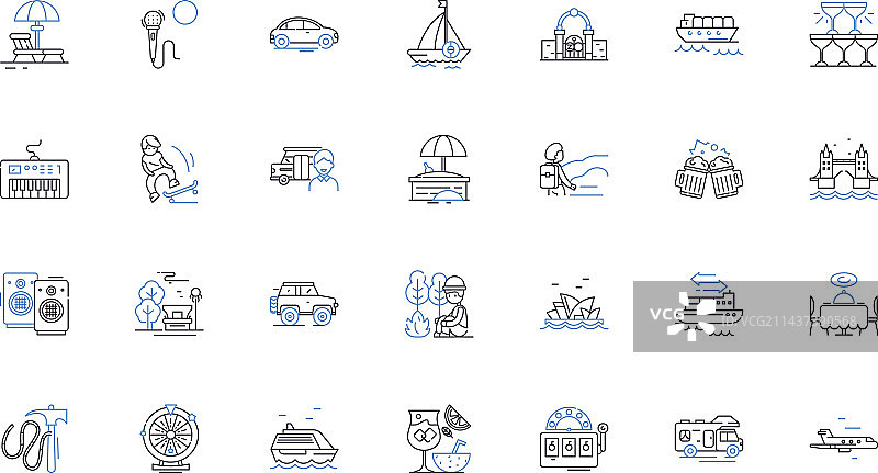 漫游线路图标系列图片素材