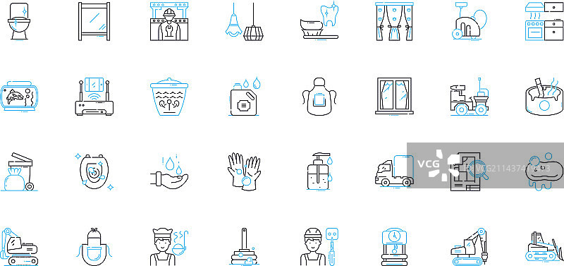 家具线性图标合集：沙发椅图片素材