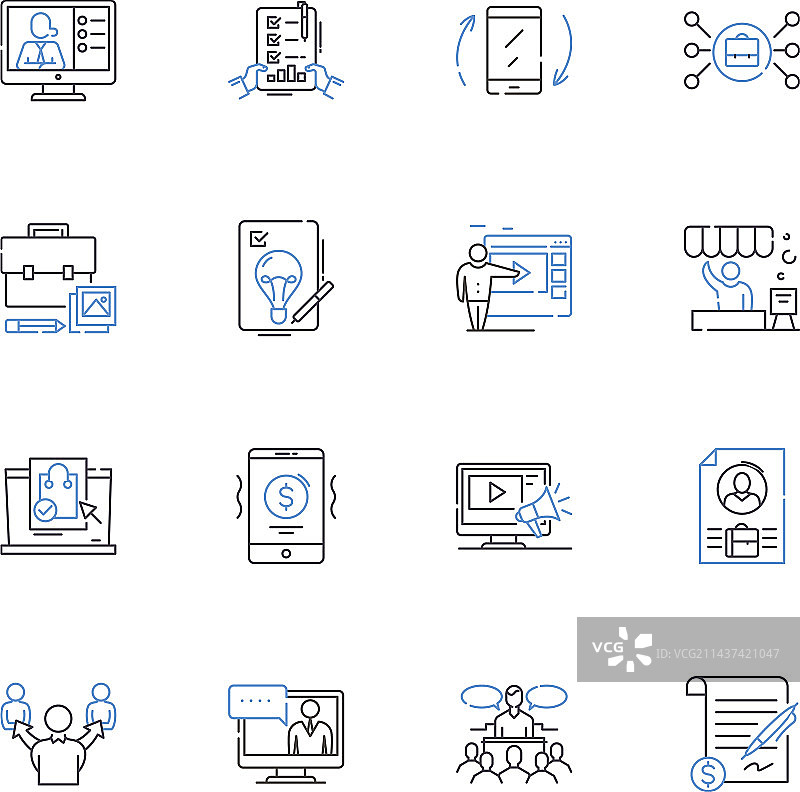 启动核心线条图标系列图片素材