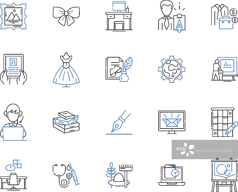 独立开发者线性图标合集图片素材