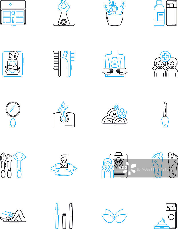 表演艺术线性图标集：戏剧与舞蹈图片素材