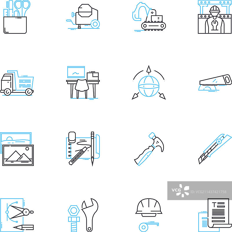 建筑材料线性图标：木材图片素材