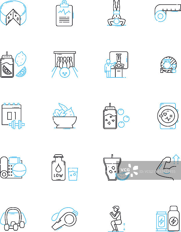 整体健康线性图标健康系列图片素材