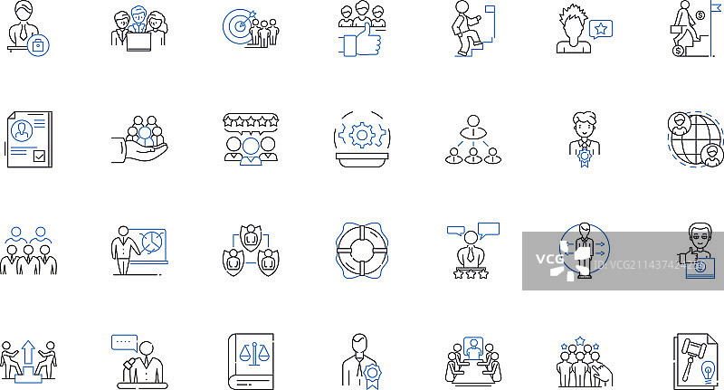 继任计划线性图标合集图片素材