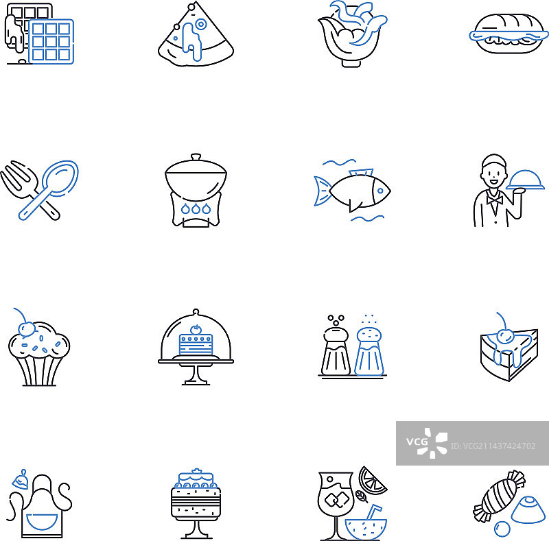 宴会线性图标合集图片素材