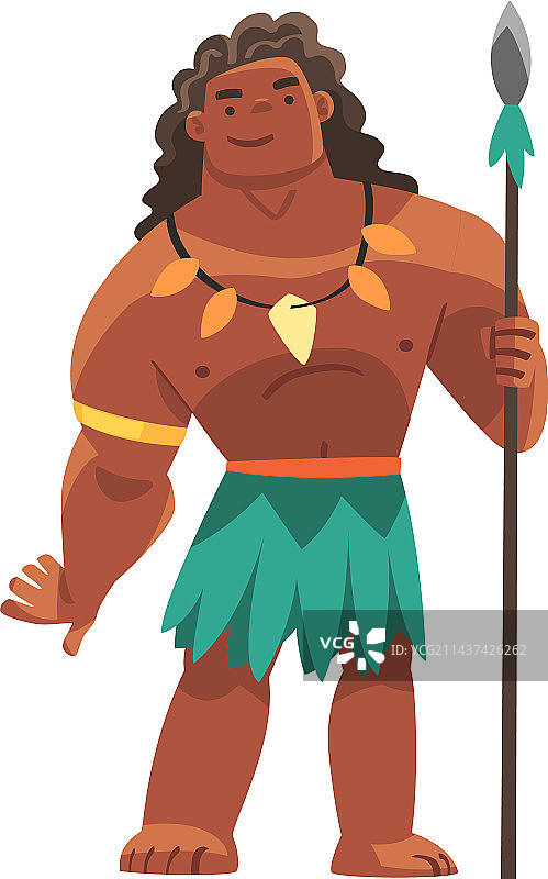 戴着项链和棕榈树的夏威夷男人图片素材