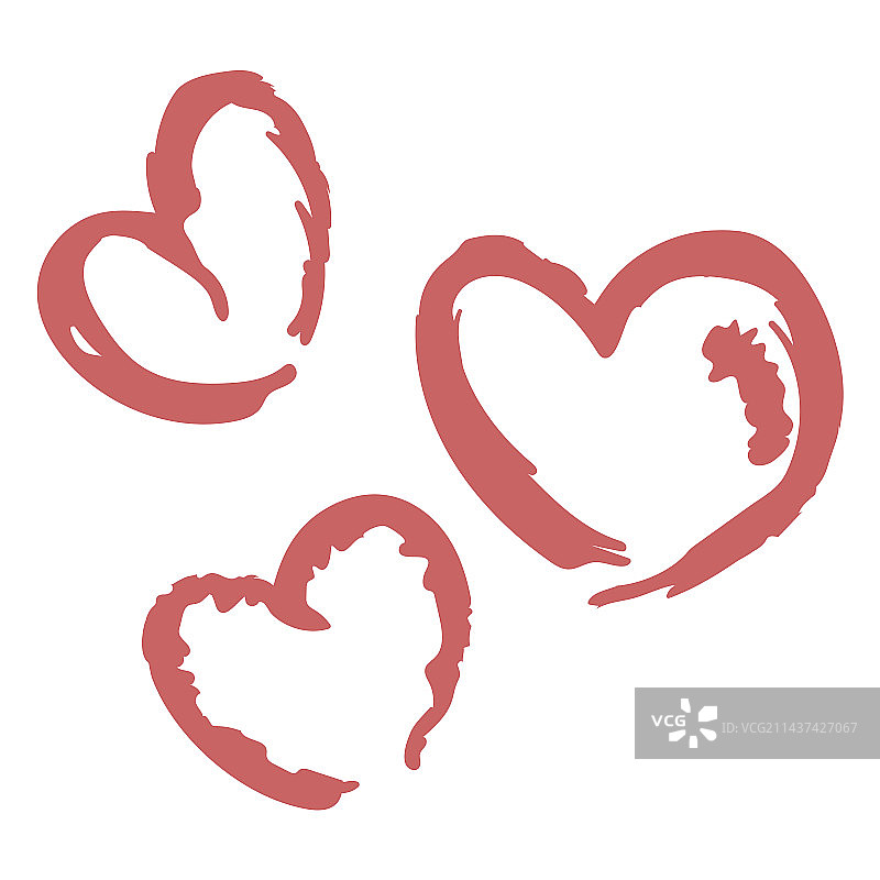 拉丝质感心形元素图片素材