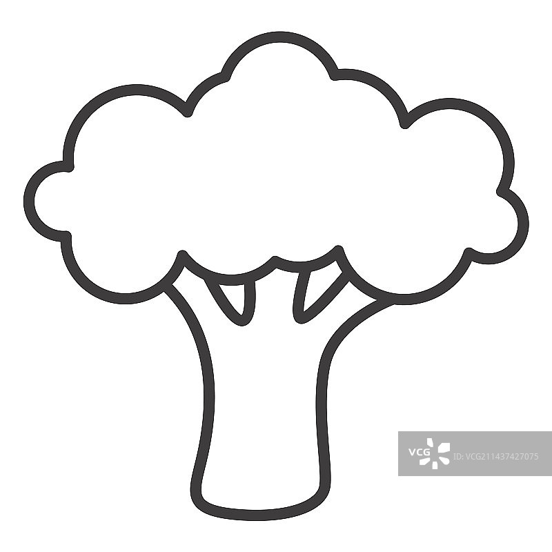 西兰花笔触图标图片素材