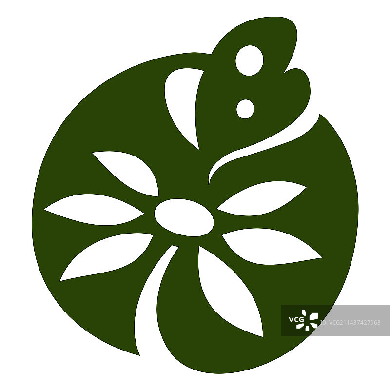 蝴蝶植物图标图片素材