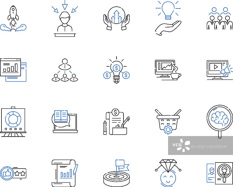 概念和理念线性图标合集图片素材