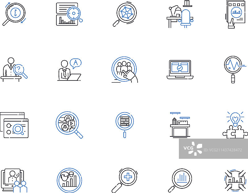 评论评估线性图标图片素材