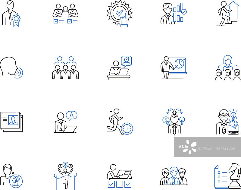 姐妹会希腊系列线性图标图片素材