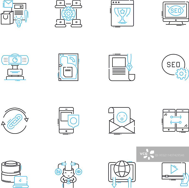 产品品牌线性图标标识Logo图片素材