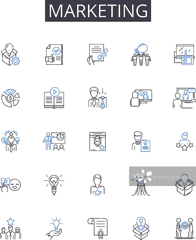 营销线性图标广告合集图片素材