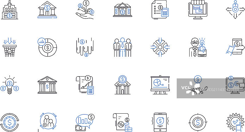 在线市场线性图标合集图片素材