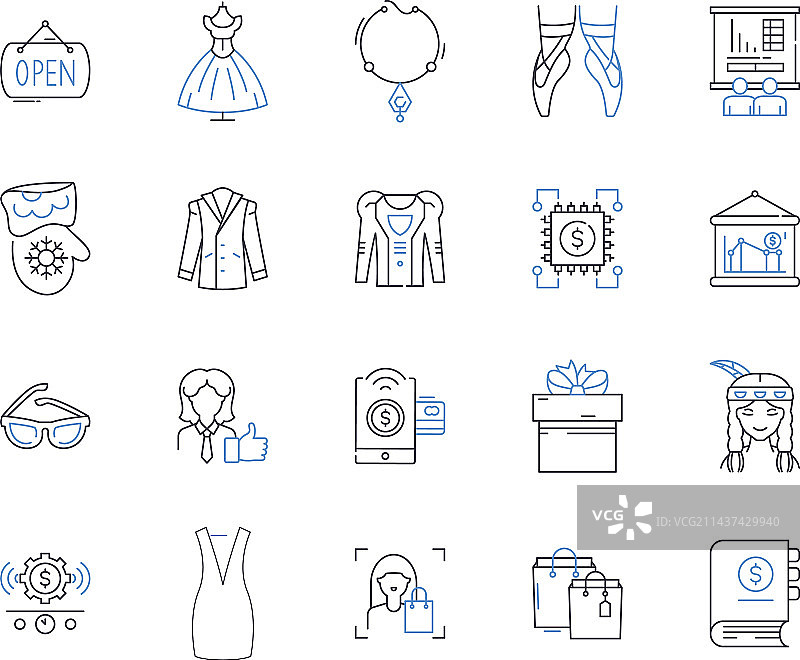 时尚制造工厂流水线图标合集图片素材