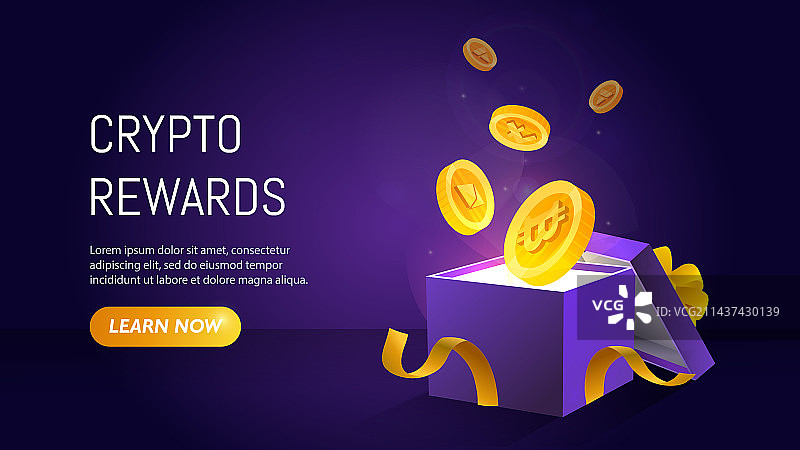 加密货币奖励banner图片素材