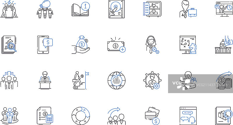 快乐和悲伤的线条图标合集图片素材