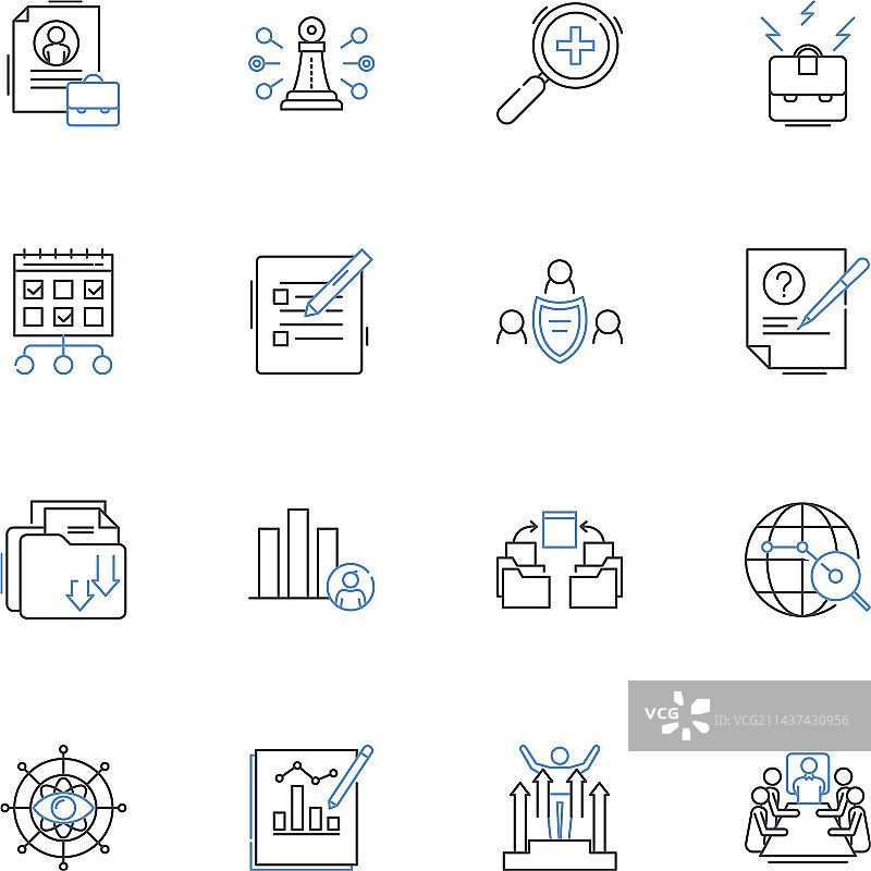 预算和金融系列线性图标图片素材