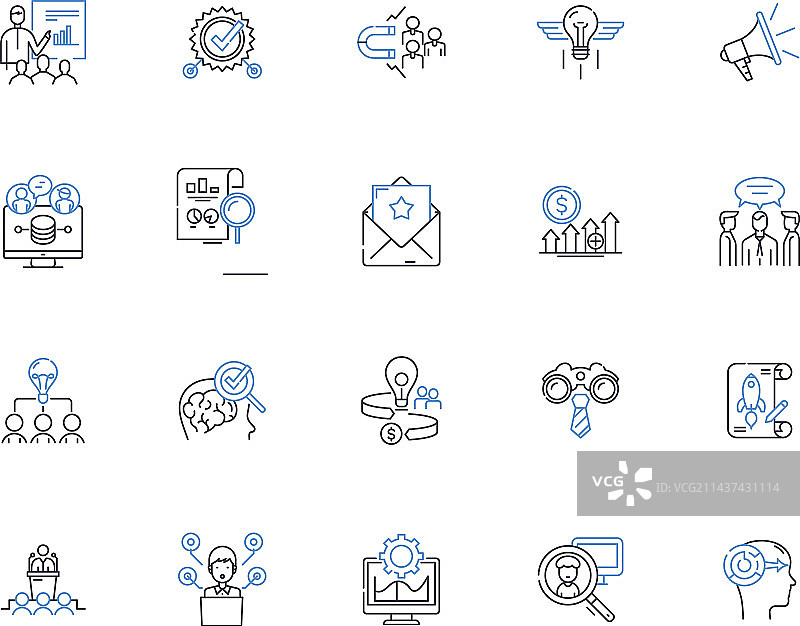 品牌标识线性图标系列图片素材