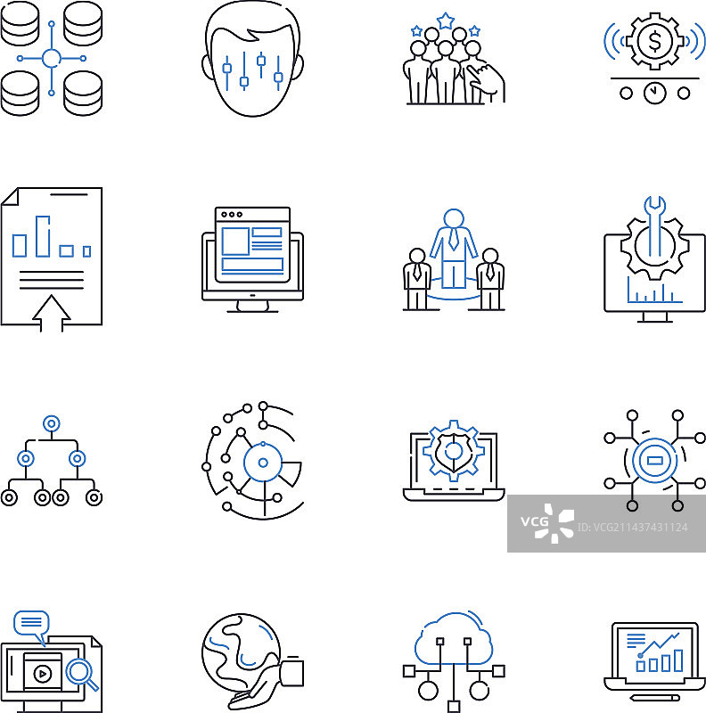 公告线性图标合集新闻公告图片素材