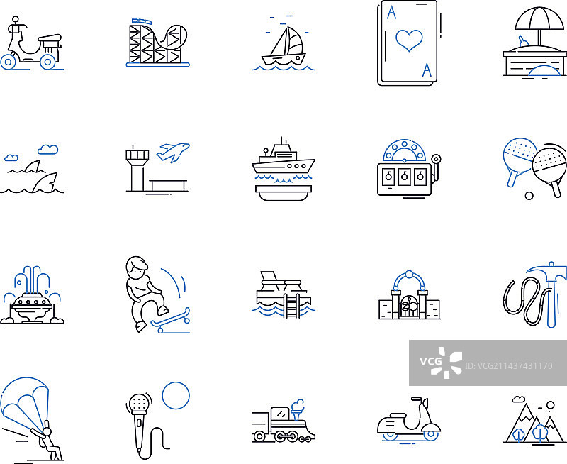 节日线性图标合集，欢快喜庆图片素材