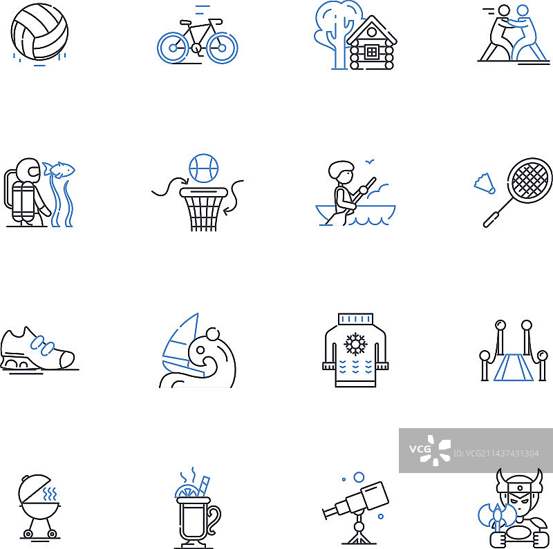 令人振奋的能量线图标系列图片素材