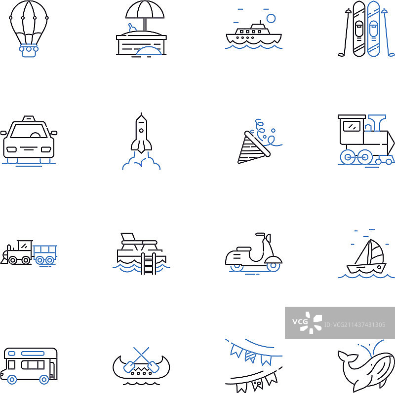 漫步路线图标合集图片素材