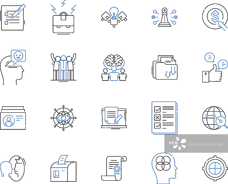 责任和义务线条图标图片素材