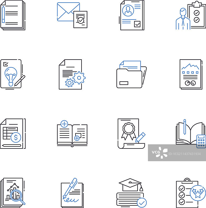 作品集线性图标合集展示图片素材