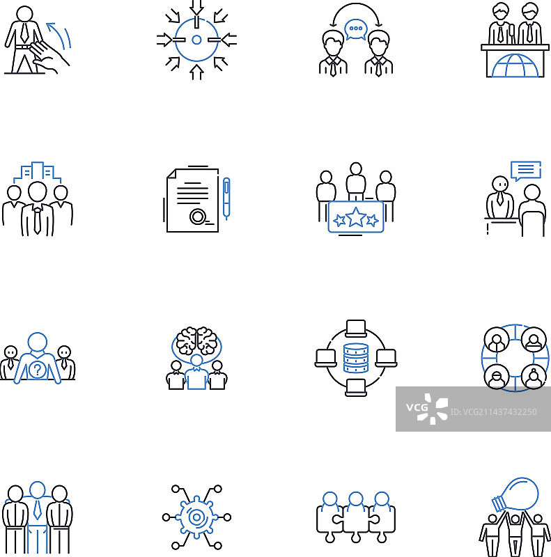 头脑风暴线性图标系列创意图片素材